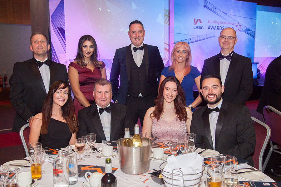 Team picture at the LABC West Midlands Building Excellence Awards 2019